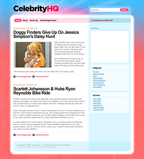 CelebrityHQ WordPress Theme