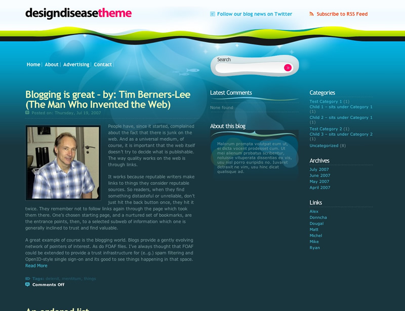 DesignDisease Wordpress Theme