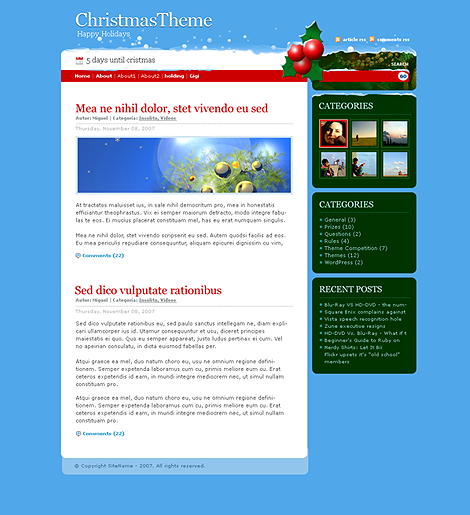 Christmas Days WordPress Theme