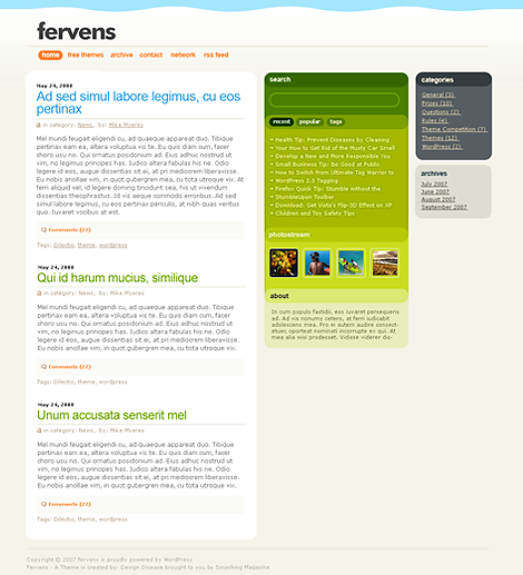 Fervens C WordPress Theme