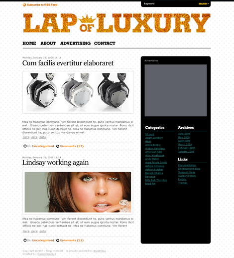 LapOfLuxury WordPress Theme