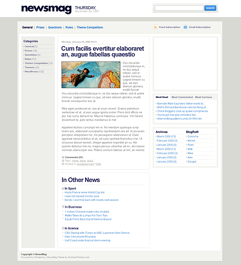 NewsmagPremium WordPress Theme