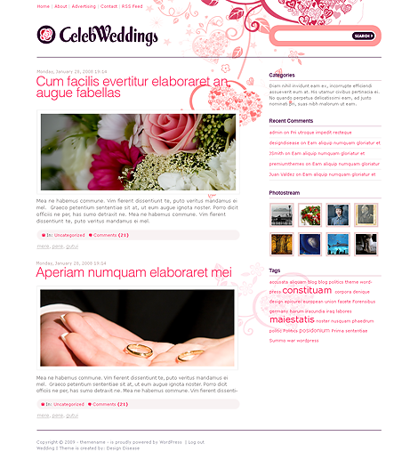 Wedding 1 Premium WordPress Theme